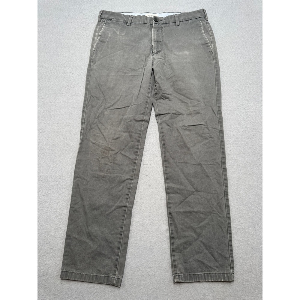 Dockers Chino Pants Men's 34x36 Gray Stretch Twill Slim Fit Tapered Leg Utility